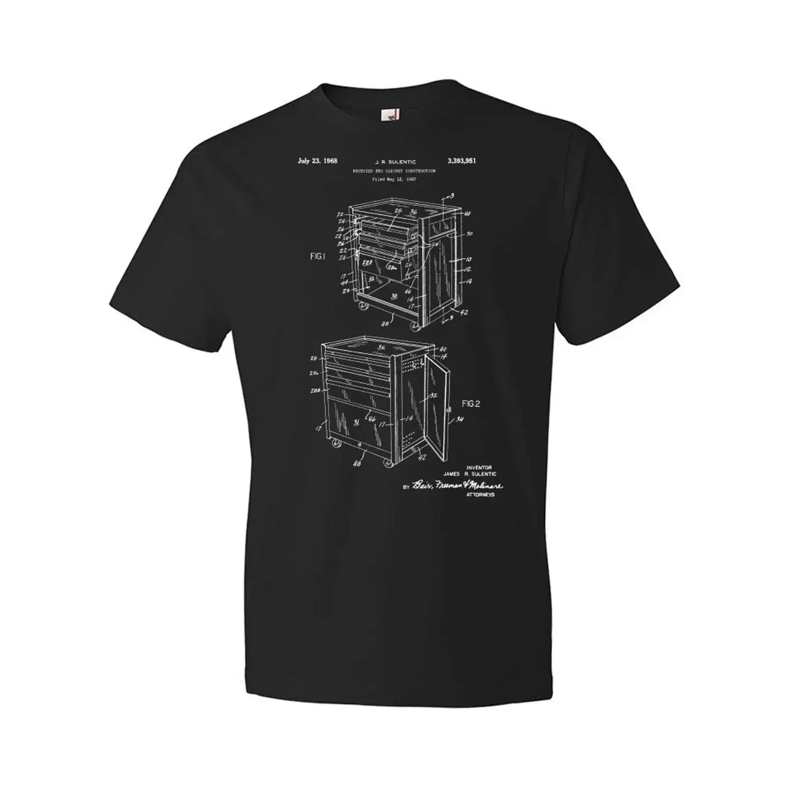 Mobile Workbench PatenT T Shirt Auto Mechanic Handyman Workshop vintage Washed Top For Everyday Wear Stylish fashion