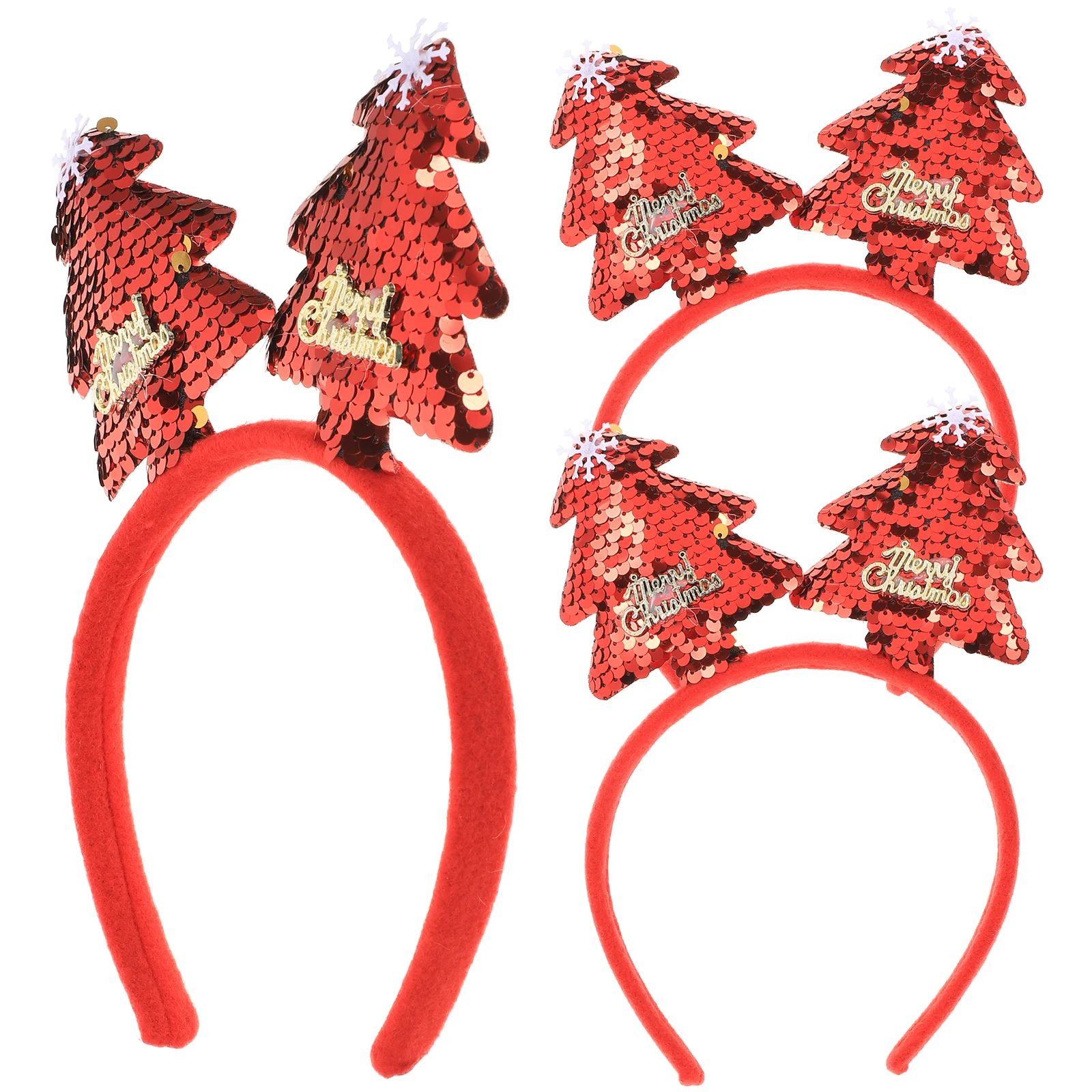 

3 Pcs Christmas Tree Headb Hair Hoops for Women Girls Xmas Party Accessories Holiday Theme Decorative Headdress Christmas Gift