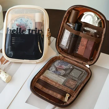 Transparent Travel Cosmetic Bag, Portable Mini Waterproof Cosmetic Lipstick Storage Bag,…