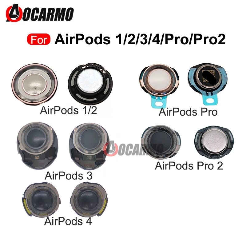 Aocarmo 1Pair Headphone Speaker Unit Sound Replacement Parts For Apple Airpods Pro Pro2 AirPods 1 / 2 / 3 / 4