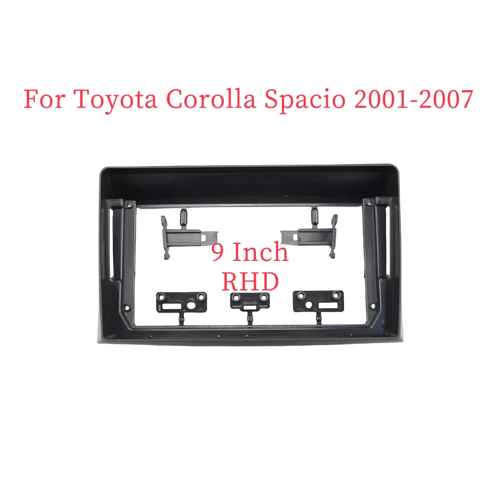 9 Inch Car Frame Fascia Adapter Android Radio Dash Fitting Panel Kit For Toyota Corolla Spacio 2001-2007