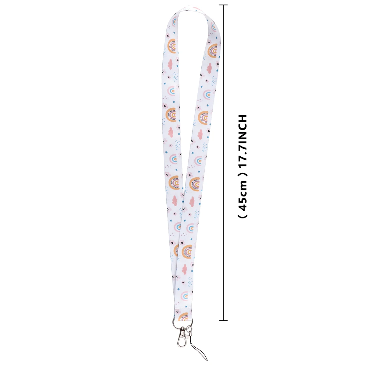 LX1248 Rainbow Pattern Lanyard For Keys ID Credit Bank Card Cover Badge Holder Phone Charm Key Lanyard Keychain Accessories