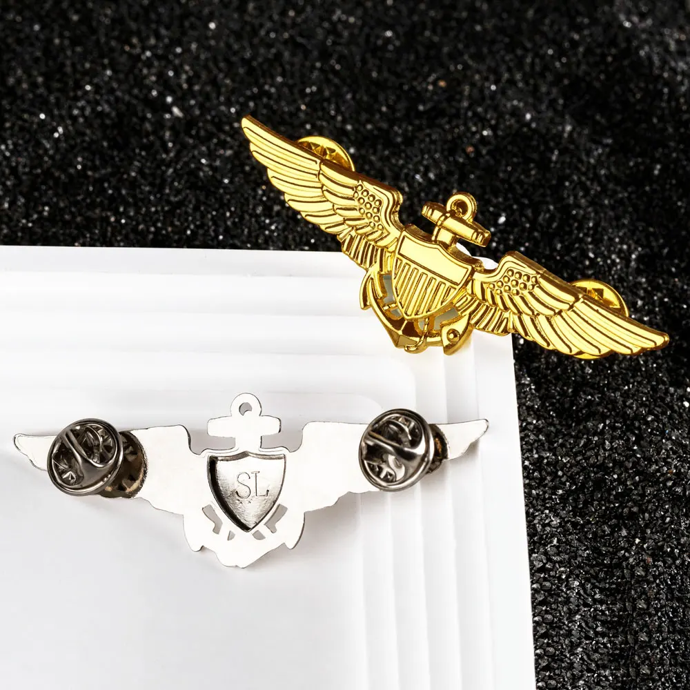 1 قطعة أجنحة الولايات المتحدة القيادة العسكرية ماستر طيار أجنحة معدنية شارة دبوس بروش