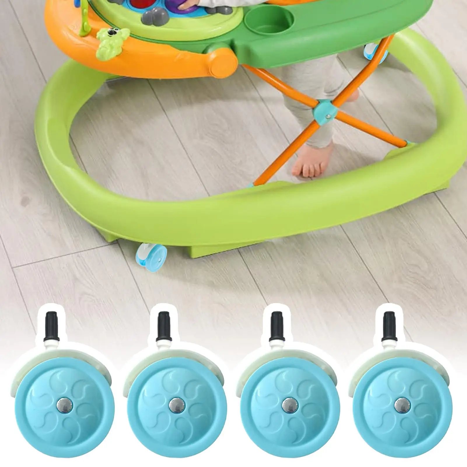 

Stroller Wheels Replacement Silent Pushchair Casters 4 Pieces Stroller Swivel Casters For Baby Tricycle Walker Living Room