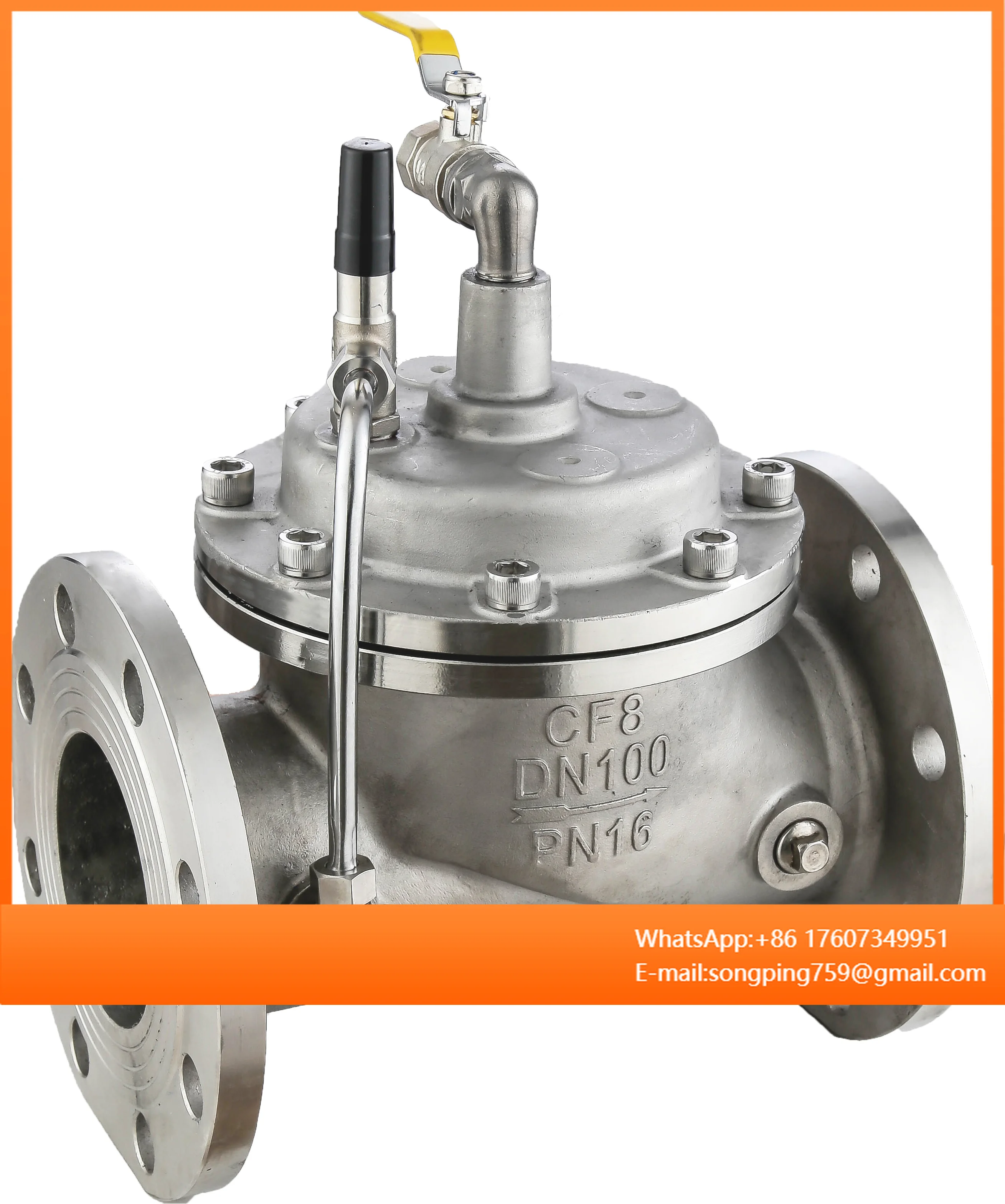 

Remote-Controlled Factory Stainless Steel 304 Flange Control Solenoid Valve for Water
