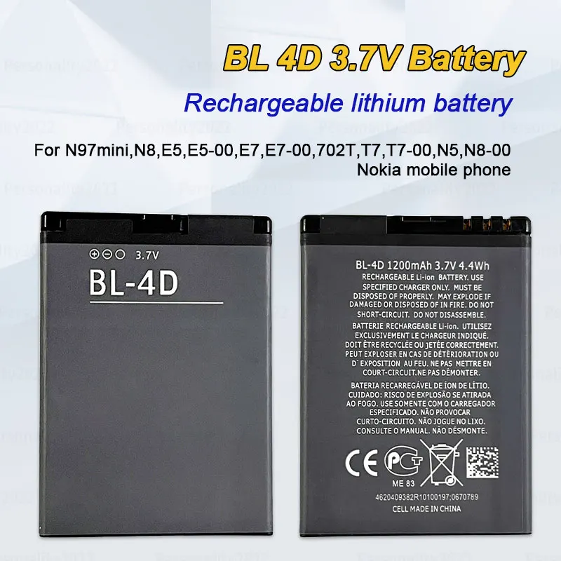 

Battery BL-4D BL 4D for Nokia N97 mini N8 E5 E5-00 E7 E7-00 702T T7 T7-00 N5 N8-00 BL 4D Cordless Phone Mobile Phone Batteries