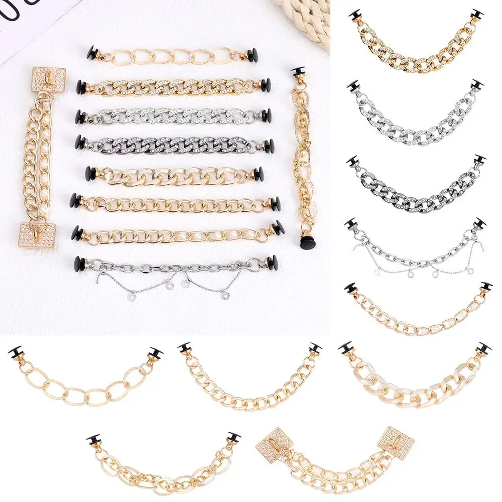 

For Sandals Diamond Acrylic DIY Shoes Pendant Decoration Buckle Shoe Charms Chain
