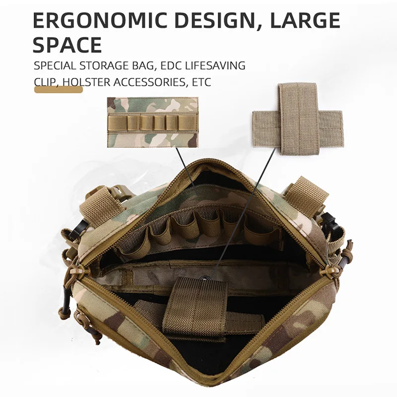 Laser Molle Outdoor Tactical Hunting Vest Military Bag CS Wargame Chest Bag Men Nylon EDC Outdoor Camping Daily Hiking Backpack