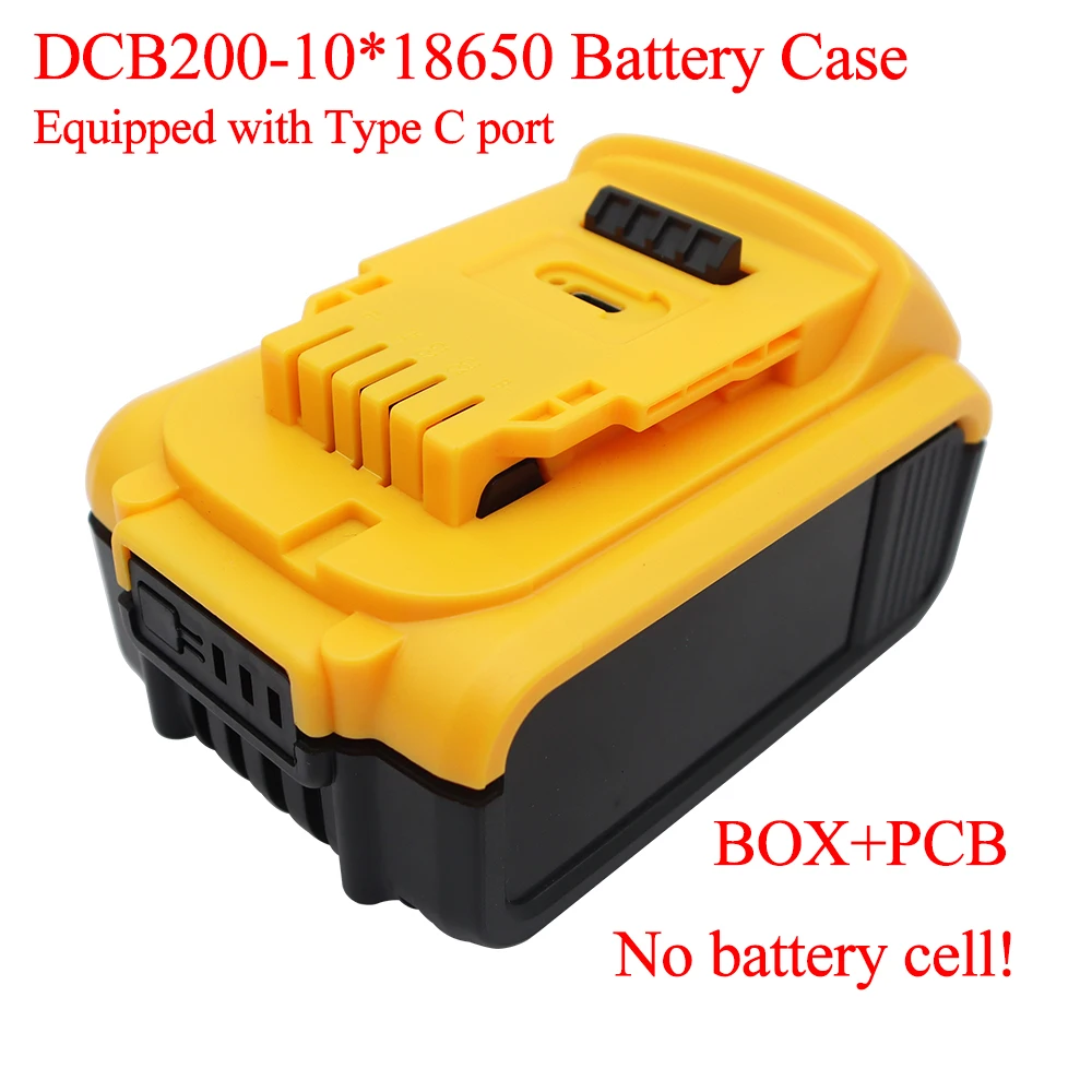 

Lithium Battery Storage Box Case PCB For DeWalt 18V 20V Li-ion Battery Protection Circuit Board Type C Charger Power Bank DCB112