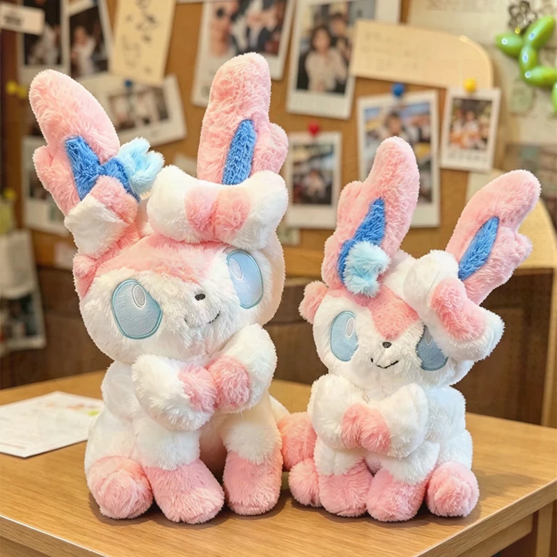 Cute Soft Kawaii Pokemon Glaceon Oversized Hugging Pillow Plush Toy Stuffed Animal Birthday Christmas Gift for Kids Girls Women