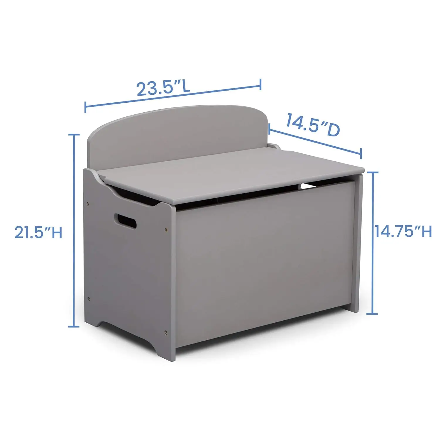 MySize Deluxe Toy Box, Grey