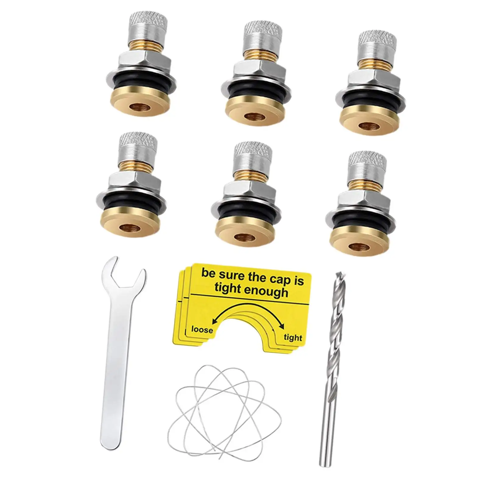 6 قطعة خزان الوقود تنفيس قبعات مانعة للتسرب الغاز يمكن تنفيس صمام 3 جالون علبة الغاز