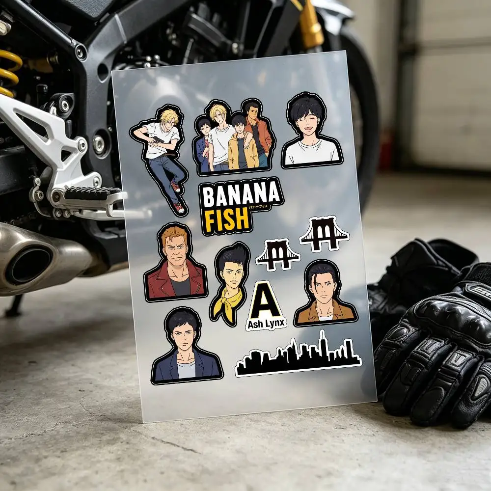 BANANA FISH Stickers Auto Body Bumper Windows Motorcycle Laptop Walls Vinyl Decal Car Tuning Accessories