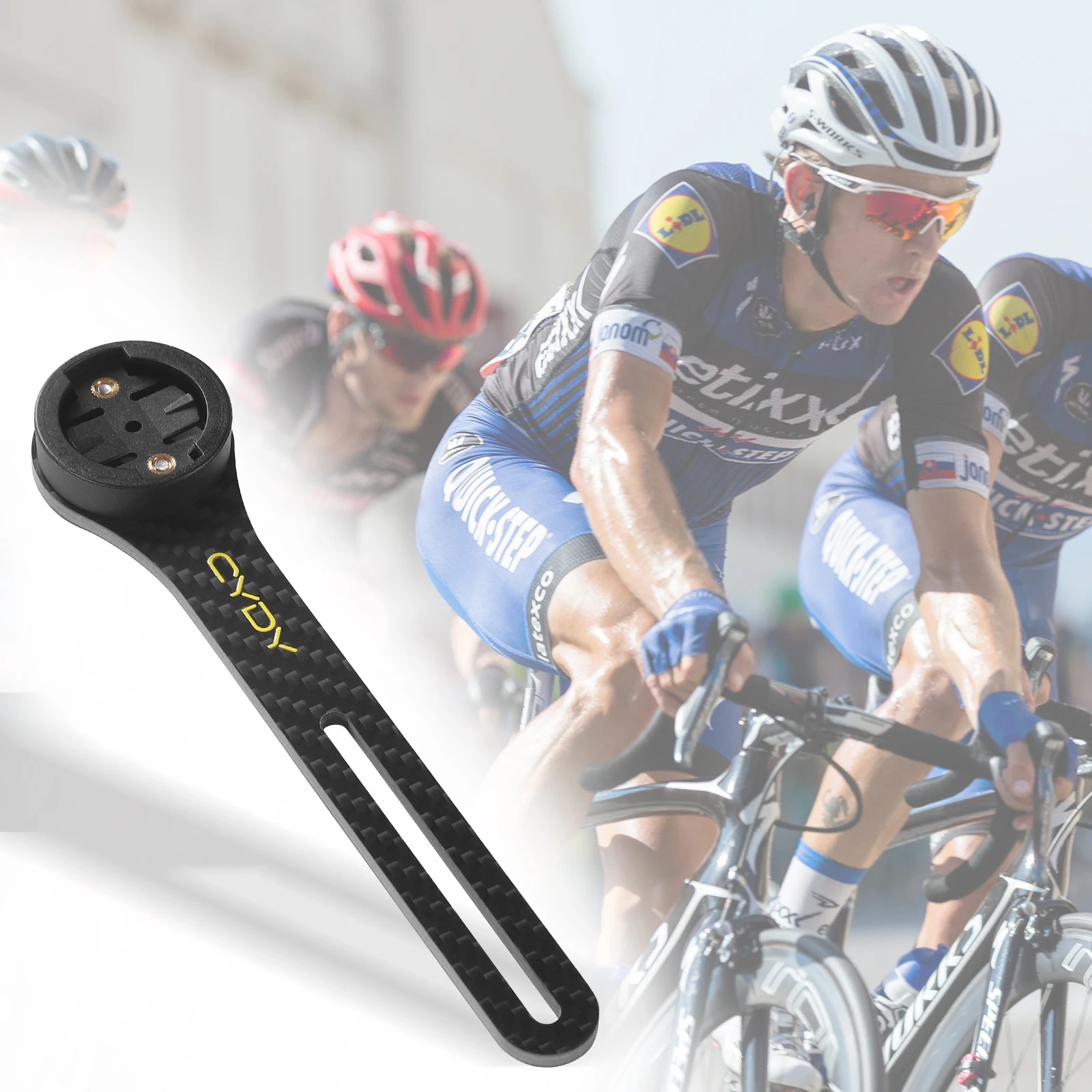 CYDY Carbon 3K Garmin Halterung Edge 130 200 Rennrad-Computerhalterung Wahoo Bryton Rider 420 Fahrrad-Lichtclip Kamera-Halterung – Detail 2