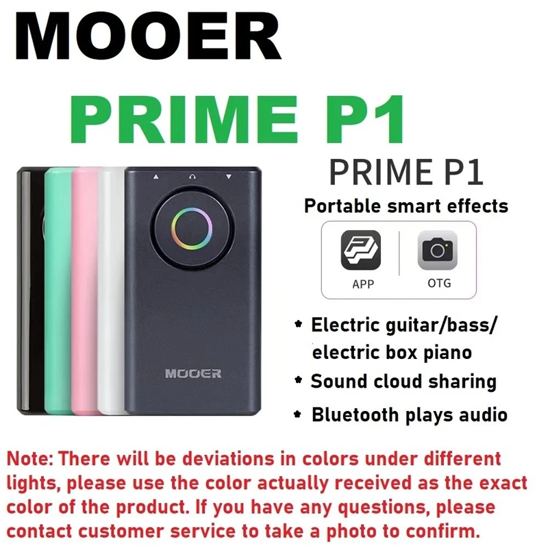 

MOOER PRIME P1 Guitar Smart Effects Built-In Metronome Drum Machine Recording Loop Supports Audio And Video Recording