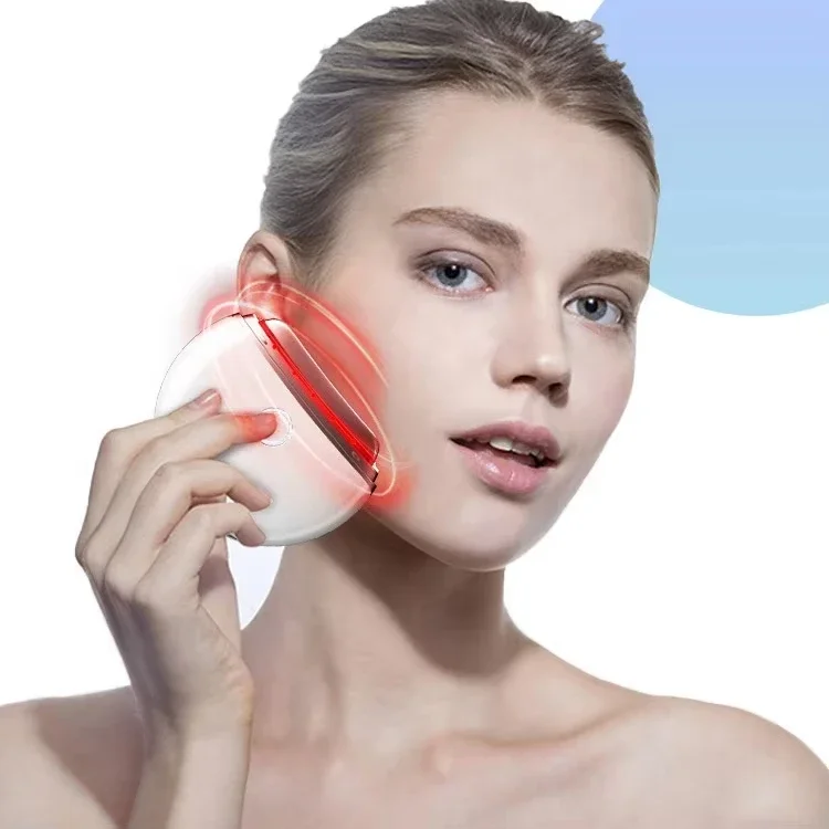 Electric Facial Massager with 3 Levels of Heating and Vibration As Well As Anti-aging, Neck and Face Lifting