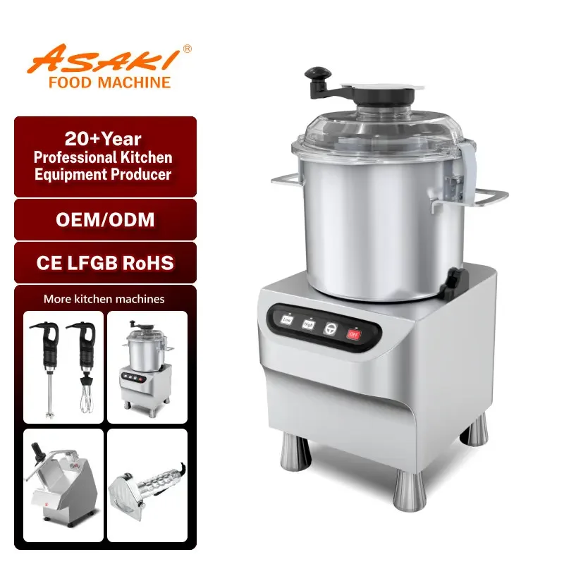 

ASAKI hot sale factory price commercial electric Vegetables and Meat Food chopper Bowl Cutter machine