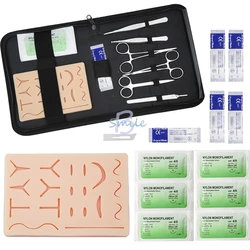 Suture Training Surgical Wound Skin Suture Training Kit Suture Practice Model Pad Scissors Tool Kit Surgeon Teaching Equipment