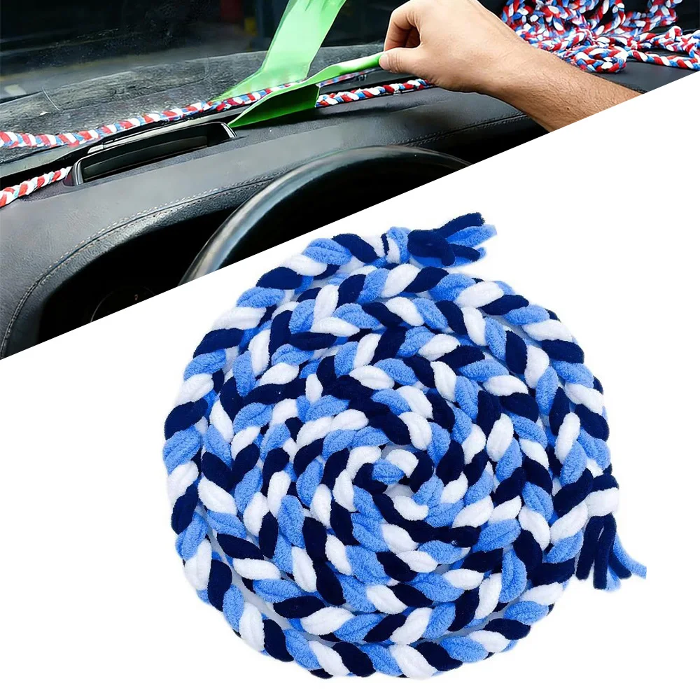 Hand Braid Strand Soak Shield Rope for Car Window Tinting Windshield Glass Gap Water Absorbent Rope Tint Tools 3 m Drying Rope