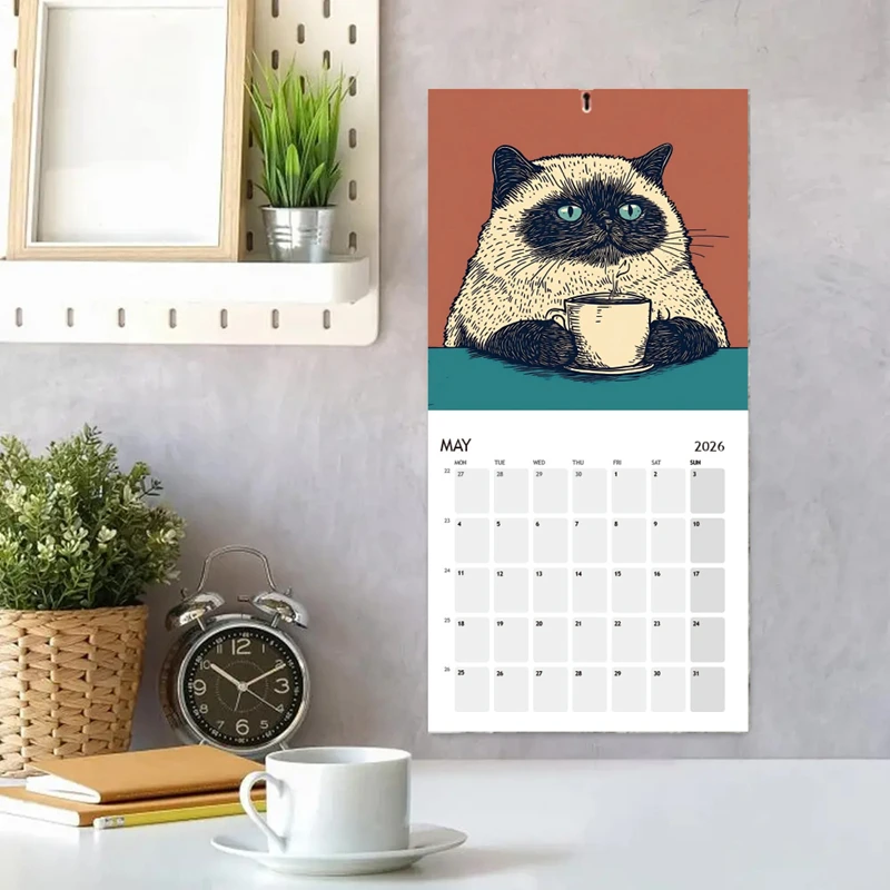 

Коллекция настенных календарей на 2026 год — декоративное подвесное искусство с вышивкой седлом для дома и офиса, стильный организационный декор