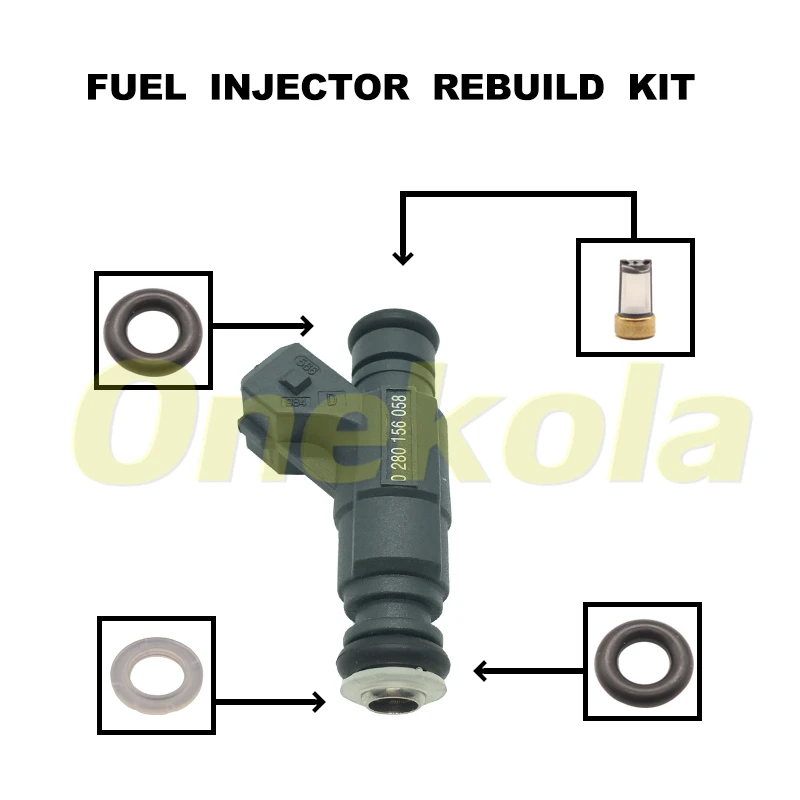 

Fuel Injector Service Repair Kit Filters Orings Seals Grommets for Volkswagen Passat 1.8L L4 0280156058 1998-2005