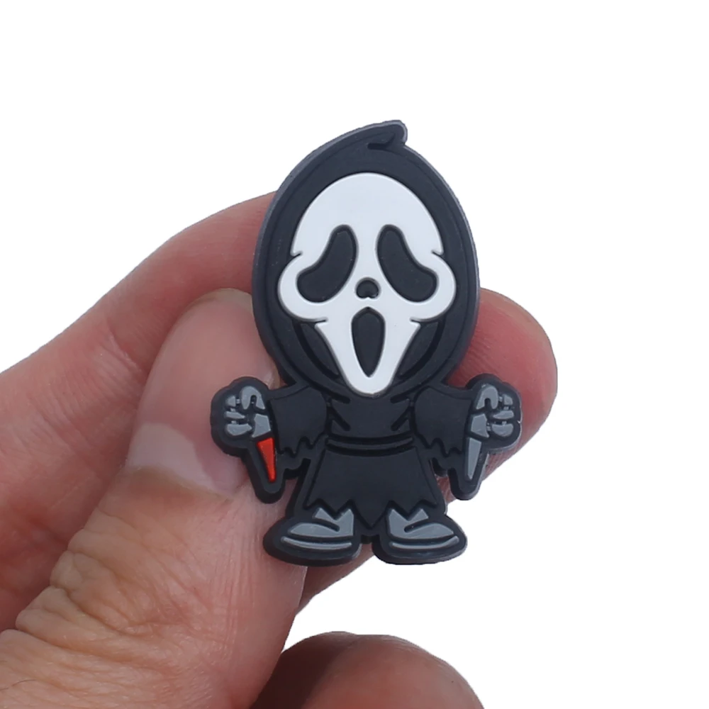 Single sale Halloween Horror Movie Shoe Charms Shoe Accessories Children Decorations Fit Wristband shoe Charm Party Present image 5