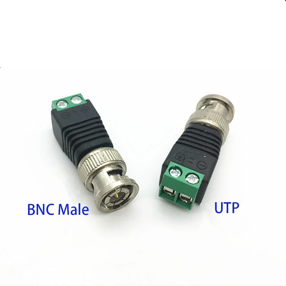

BNC Male to UTP Mini Coax CAT5 to CCTV Camera Video Balun Connector Adapter, POE CCTV Tester, IP-камера, 10 шт./лот, FC