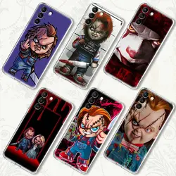 Chuckys Doll Childs-play-3 Horror Funda For Samsung S24 S23 S22 Ultra 5G Case For Galaxy S21 S20 FE S24 S23 Plus S10 Clear Cover