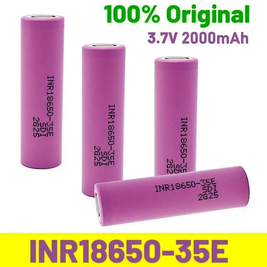 New Original 18650 Battery 35E 3.7V 2000mAh Discharge 18650 Li-ion Battery 3.7v INR18650-35E Rechargable Battery for Flashlight