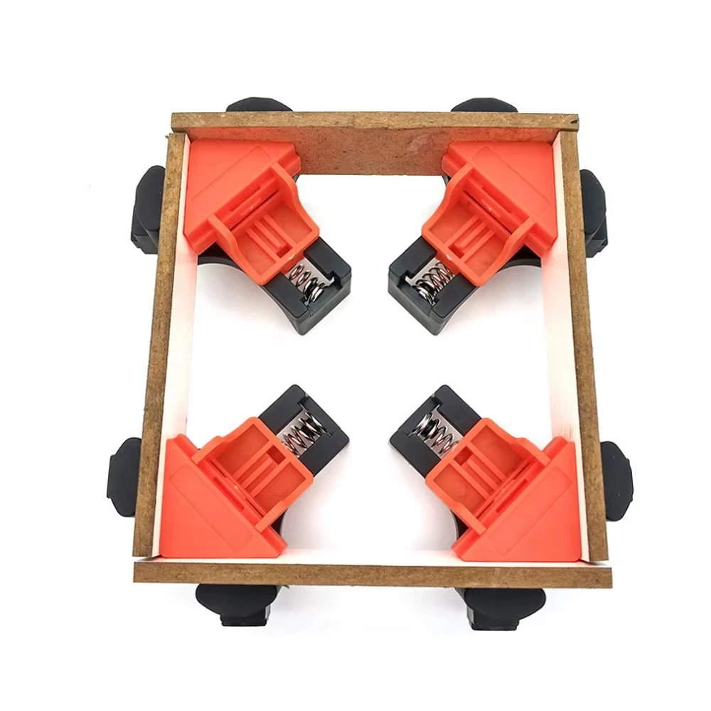 4Pcs Right Angle Corner Clamp Woodworking, Adjustable Swing Clip Fixer for Welding Drilling Cabinets Assembly view 5