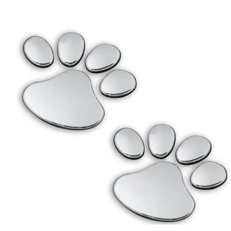 2PCS Auto Accessories Car Sticker Cool Design Paw 3D Animal Dog Cat Footprint Decal Car PVC sticker car decal
