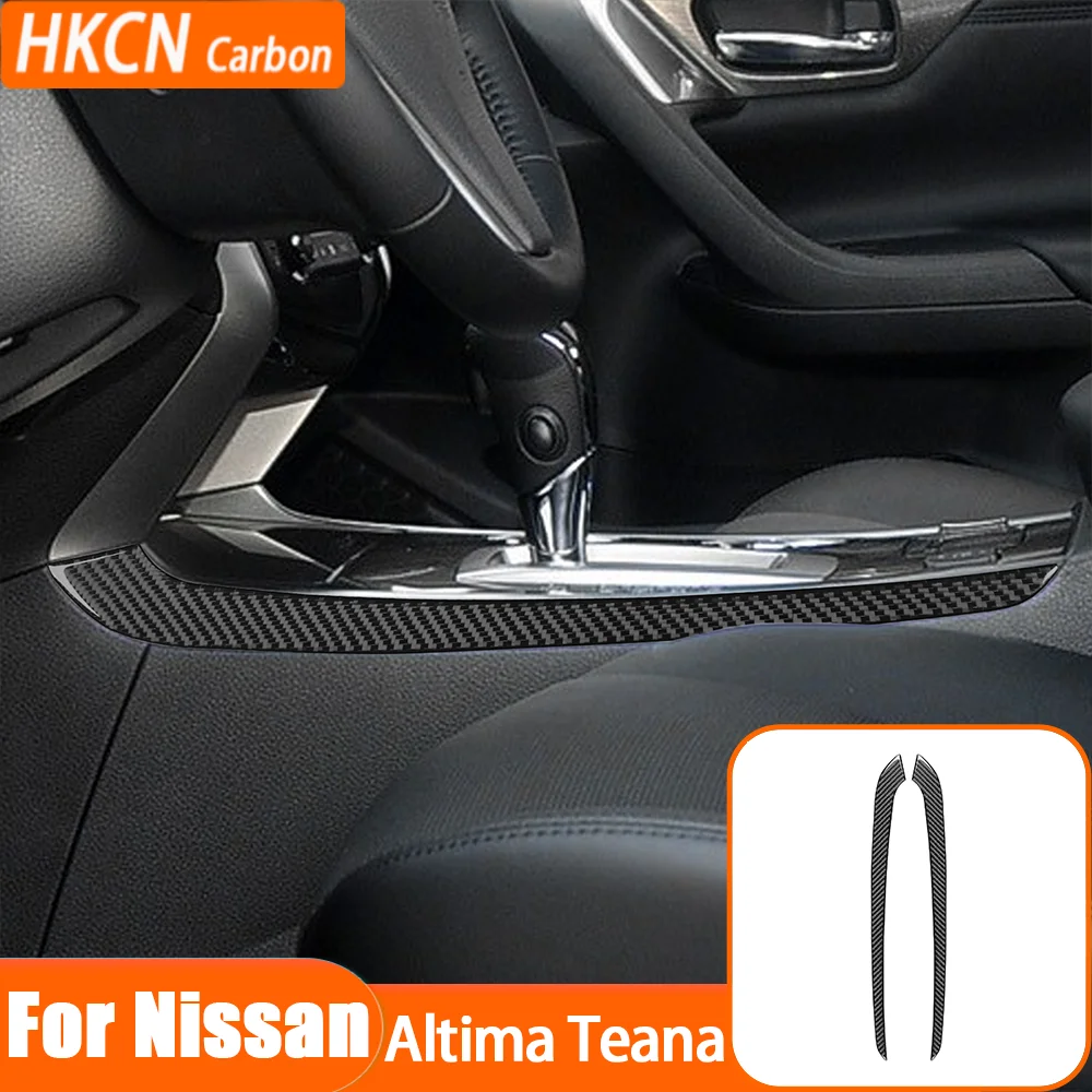 

Carbon Fiber Center Gears Console Sides Strips Car Interior Accessories Trim Modified Sticker For Nissan Altima Teana 2013—2018