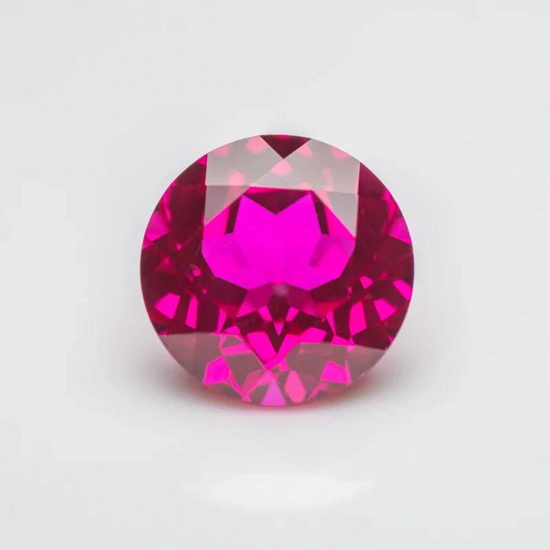 

Lab Grown Ruby Round Shape Rubellite Color Charms Beads for Diy Jewelry Making Pendant Ring Materials Selectable AGL Certificate