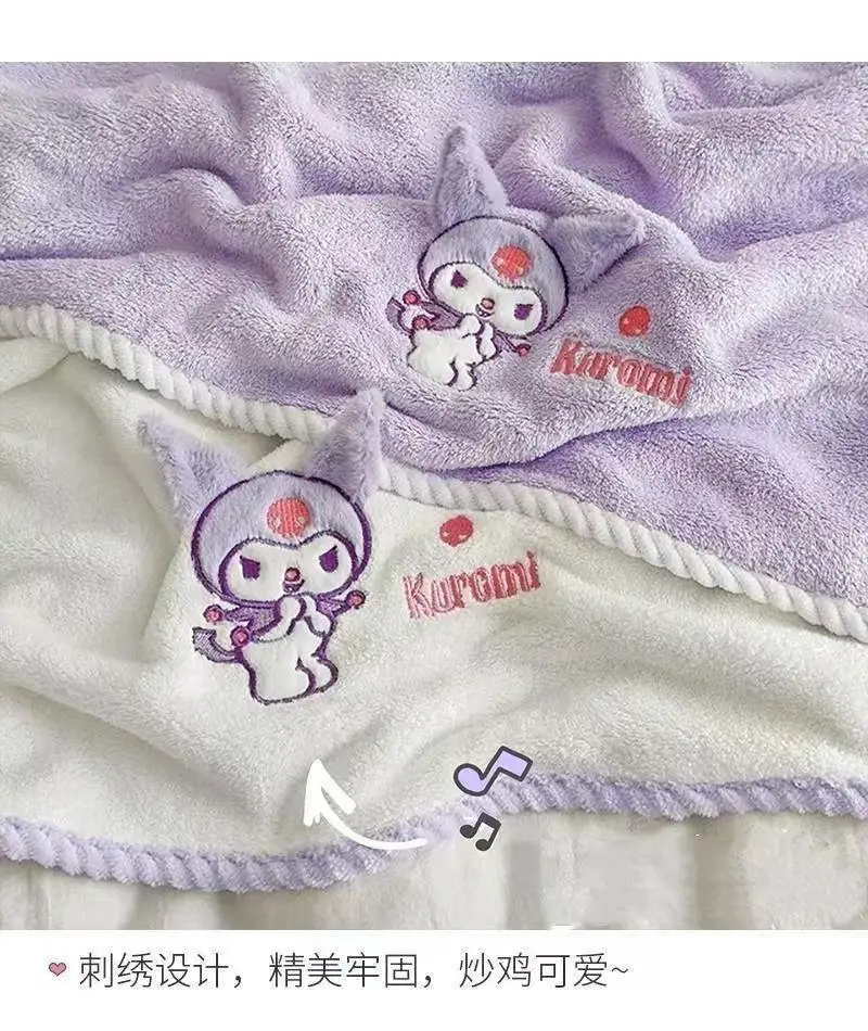 かわいいサンリオ漫画クロミバスタオルタオルドライヘア帽子 3 点セット漫画吸水と脱毛かわいい速乾性