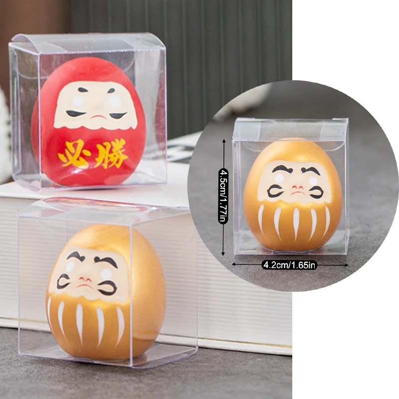 Muñeco Daruma de cerámica japonés, artesanía inspirada en la riqueza, decoración de prosperidad, amuleto de la suerte, adorno de la fortuna, paisaje, decoración de escritorio para el hogar, 1 ud.