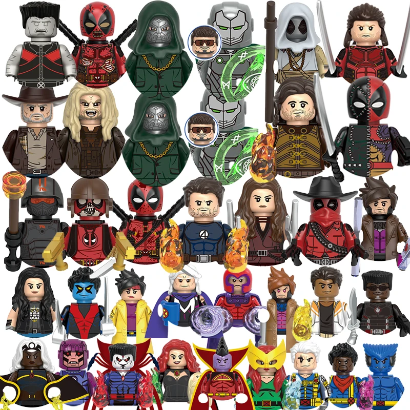 Marvel ATIONS-Mini figurines d'action Doctor Doom, blocs de construction, cadeaux de fête pour enfants, briques Magneto Toys, Gambit King, extrémités, nouveau