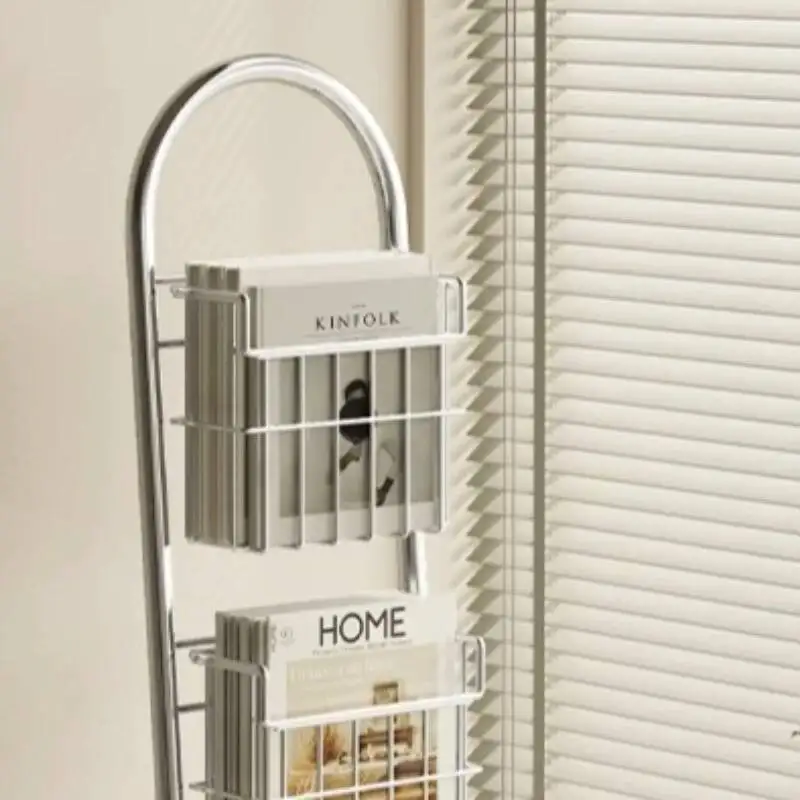 Mobile Living Room Magazine Racks Office Corner Shelf Display Magazine Racks Metal Modern Furniture Rek Voor Tijdschriften MHSNJ