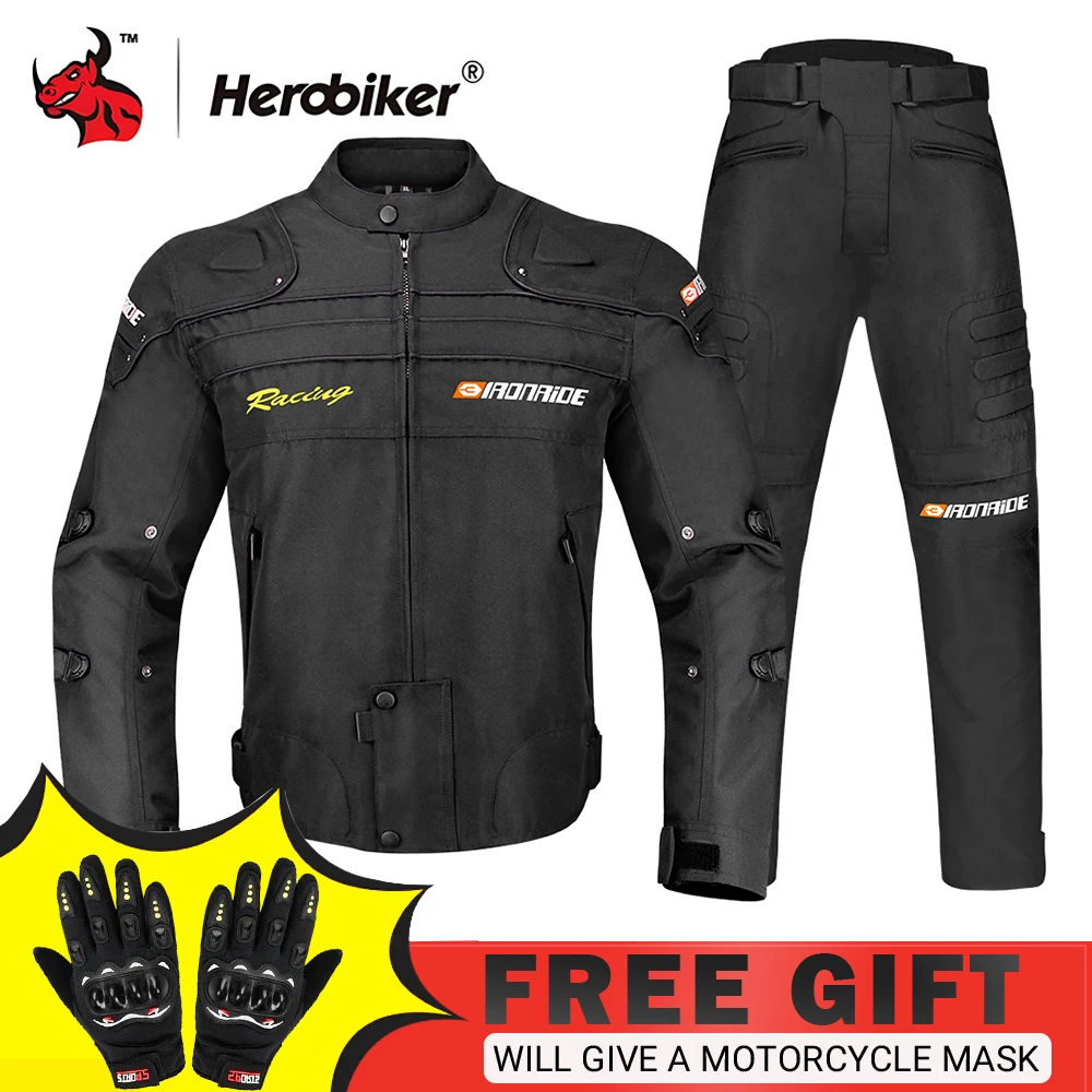 

New Motorcycle Riding Jacket Men's Anti Fall And Waterproof Off-road Jacket Riding Pants All Season Warm Knight Jacket