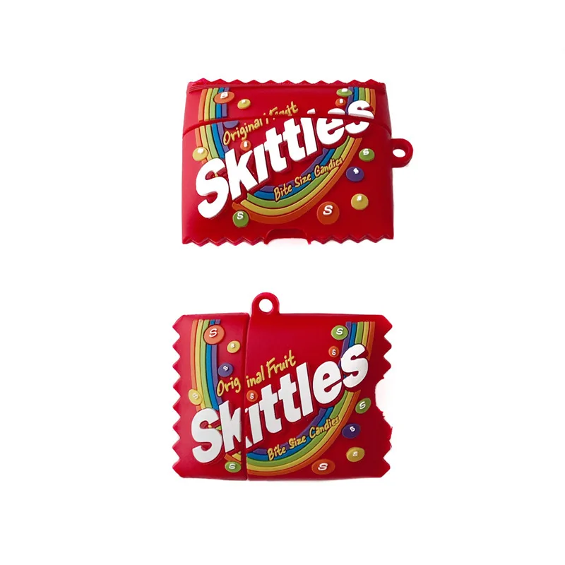 حافظة حلوى بلون قوس قزح من Skittle لعلب Airpods 3rd الجيل 2021 ، غطاء سماعة أذن من السيليكون لأجهزة Airpods Pro Case/أجهزة Airpods 1/2