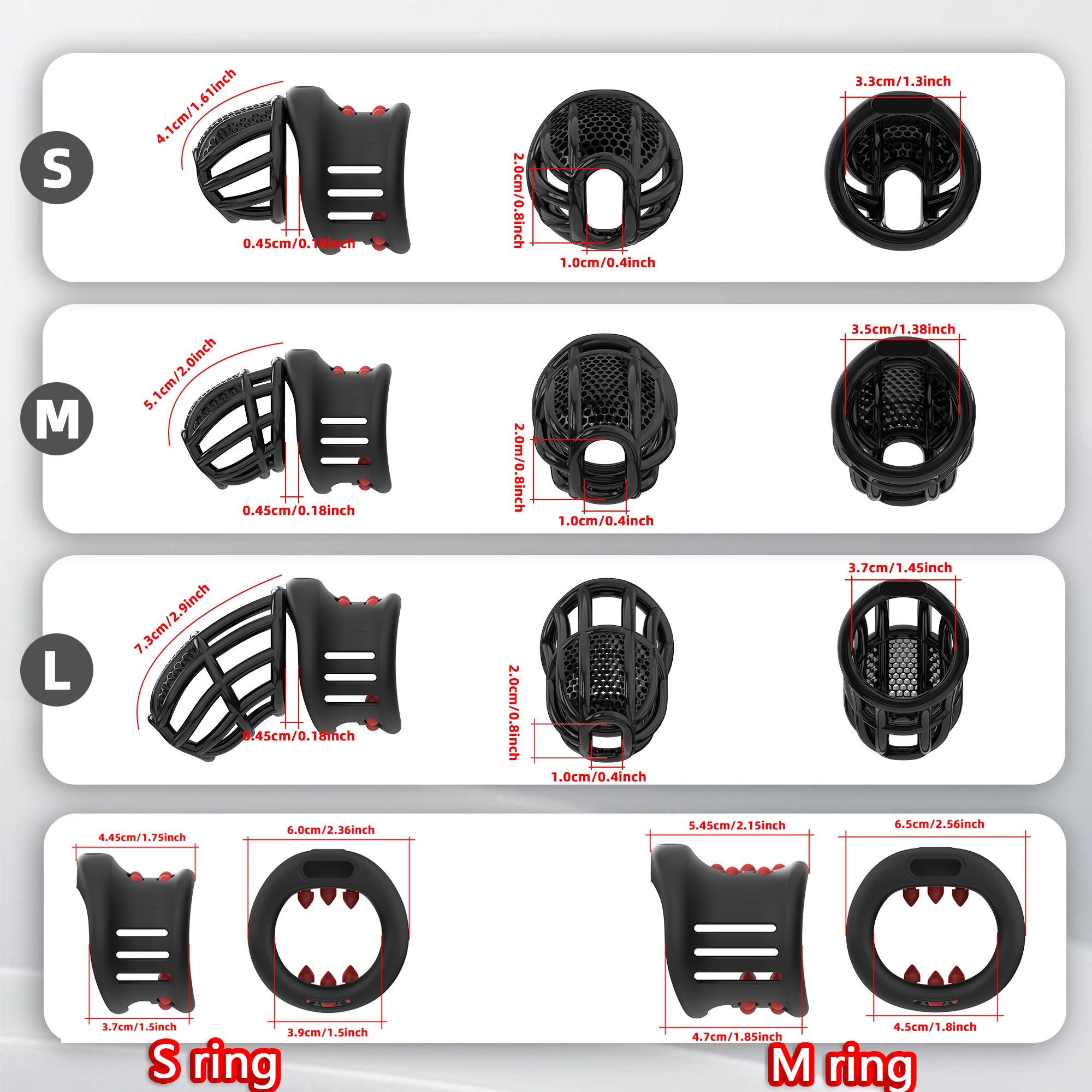 2026 New Hive Net Mesh Chastity Lock Cage SM Breathable Cock Cage Male Chastity Device Penis Device with 4Rings Sex Toys for Men - view 3