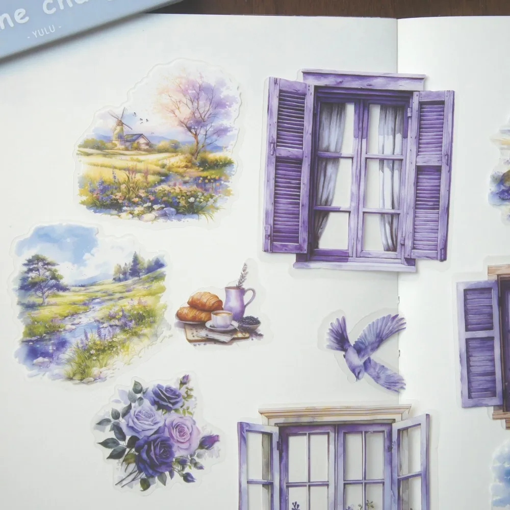 

28pcs Natural Scenery Outside The Window Style PVC Sticker Scrapbooking DIY Gift Label Decoration Tag