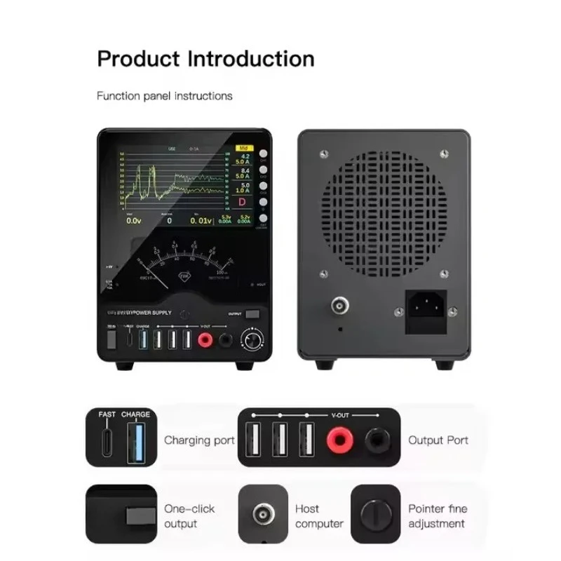 TBK-218 مصدر طاقة تيار مستمر قابل للتعديل 0-30 فولت/10 أمبير شاشة مزدوجة شحن سريع راسم الذبذبات منحنى تخزين الرسم لحرق 220 فولت PLC