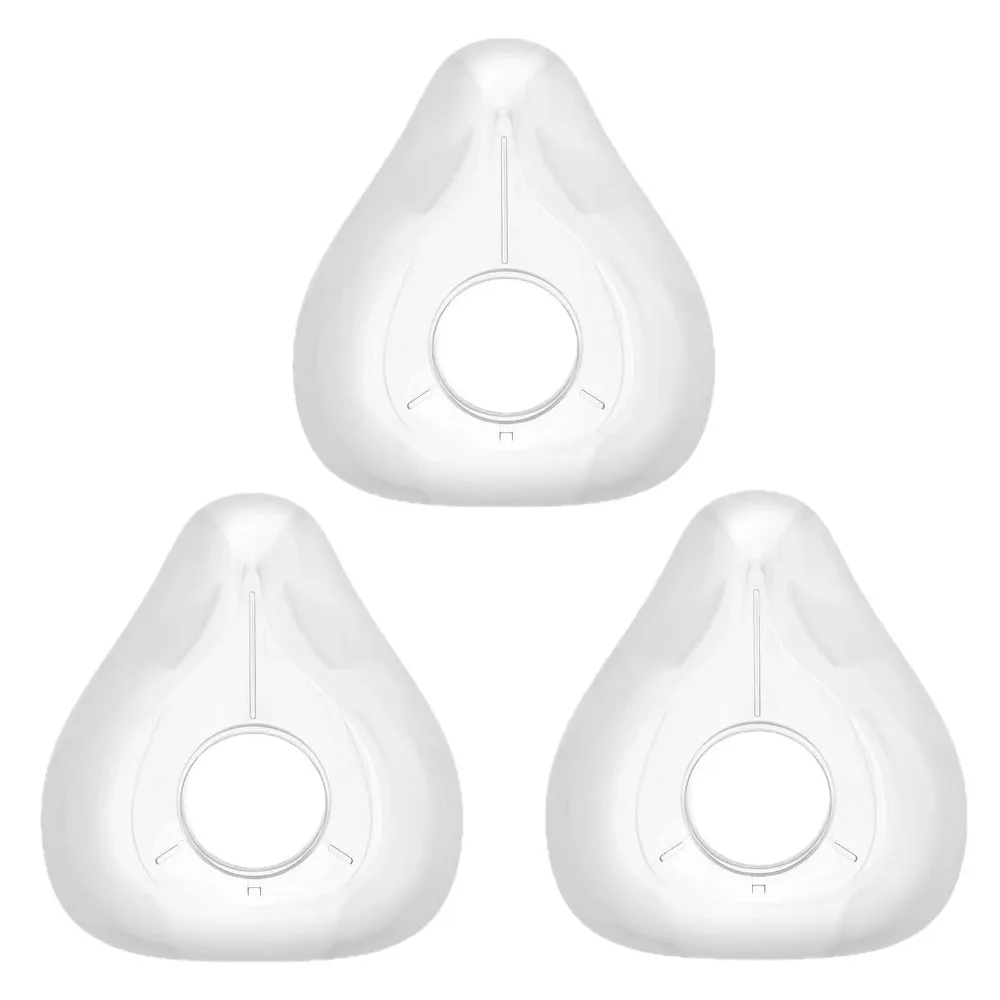 CPAP Full Face Mask Cushion Replacement for F20 Style Silicone Soft Comfortable Fit Anti Leak M L 1 2 3PCS Washable Cushion Only
