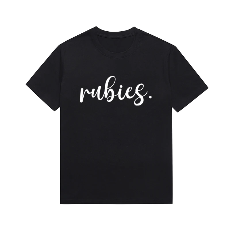 Christian Rubies Slogan Top Harajuku Tee Classic Basic Style Female Top Custom T Shirt