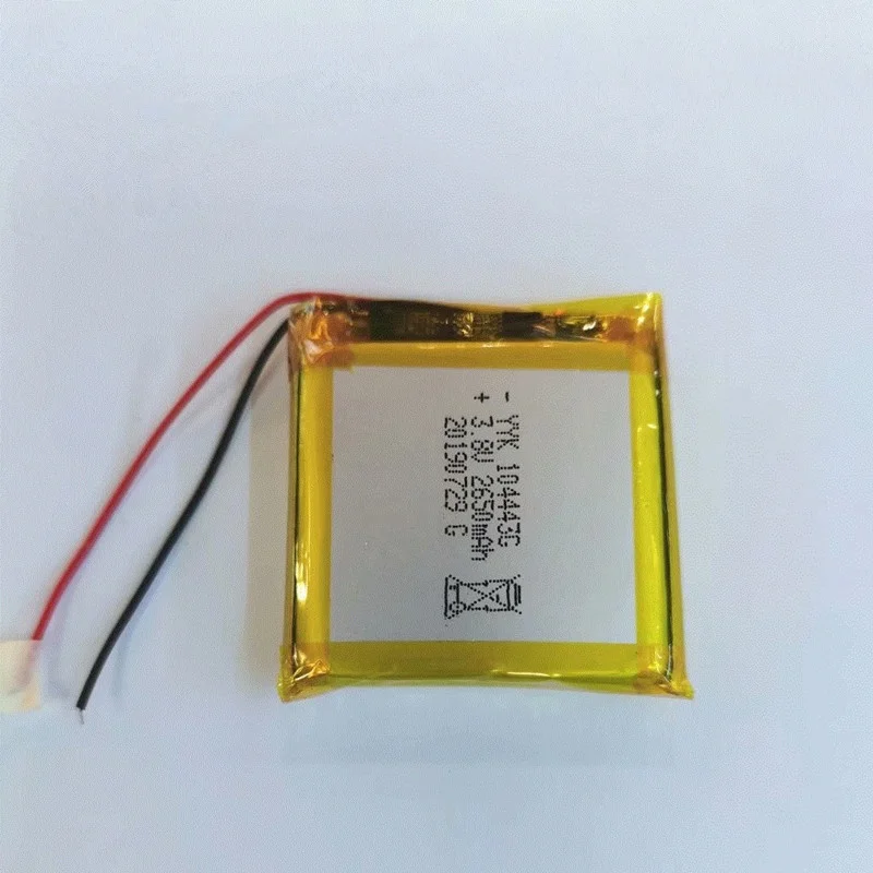 

Pure cobalt cell 104443 polymer lithium battery 2650mAh 3.8V for smart locks, medical products, monitoring equipment