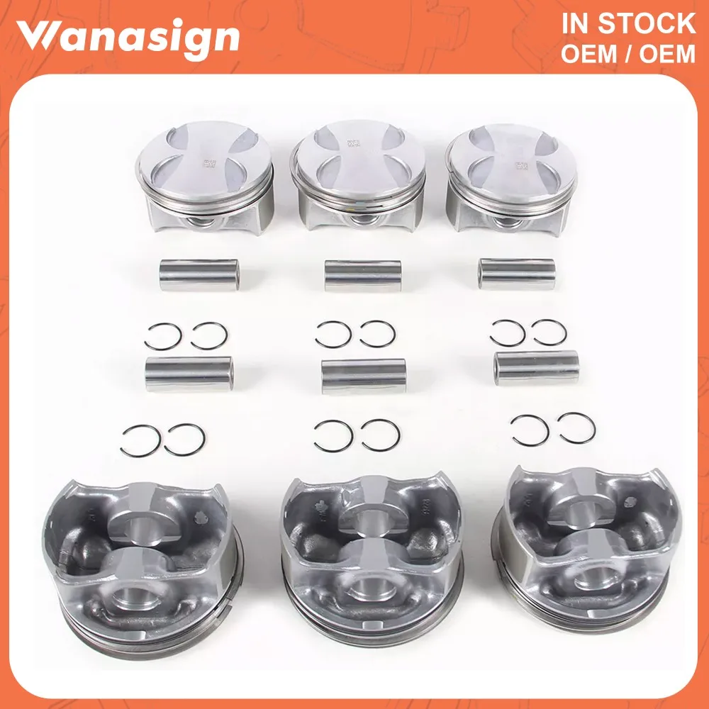 Set piston mesin & cincin rekreasi 92.9mm cocok 3.5 L untuk Mercedes Benz 272 M272 C350 W204 E350 W211 CLK350 GLK350 3.5L V6 GAS 2720304317