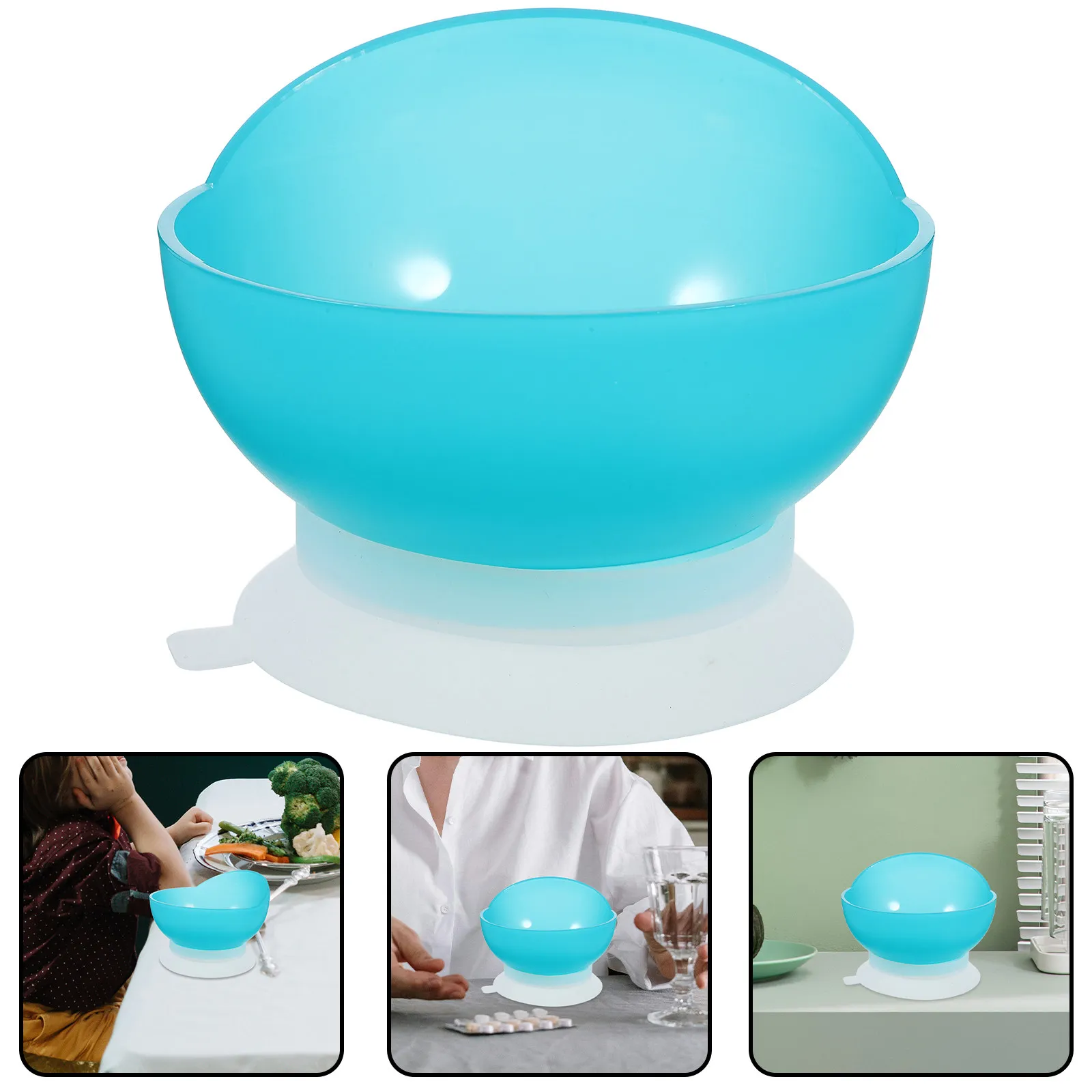 

Круглая тарелка для пожилых людей с защитой от проливания, адаптивная миска с присоской, посуда для самостоятельного кормления, прочные износостойкие материалы, стильная отделка