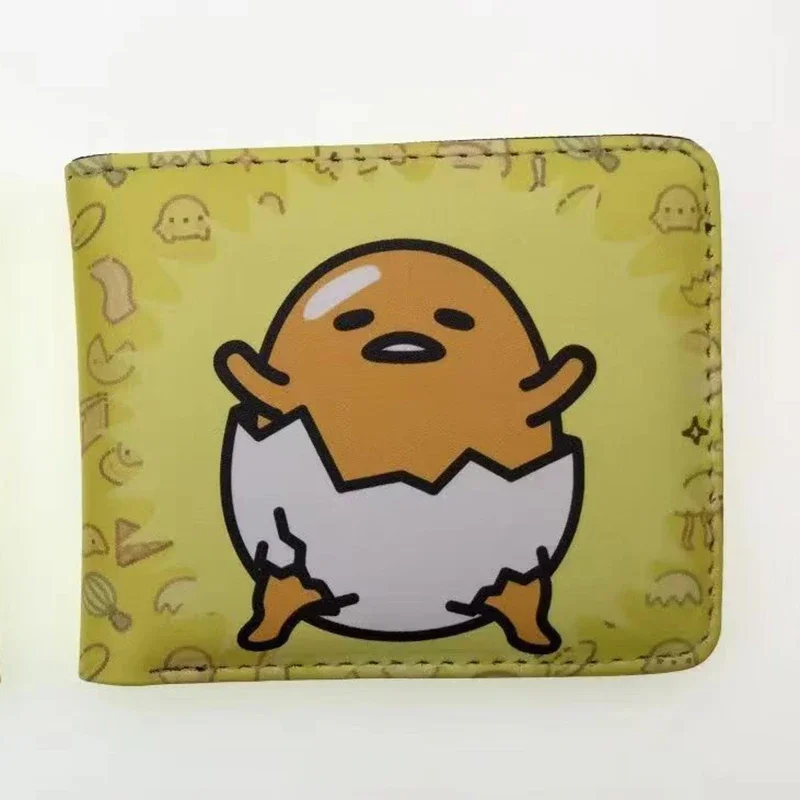 

Cute Cartoon Wallet Lazy Egg Leather Short Purse with Coin Pocket