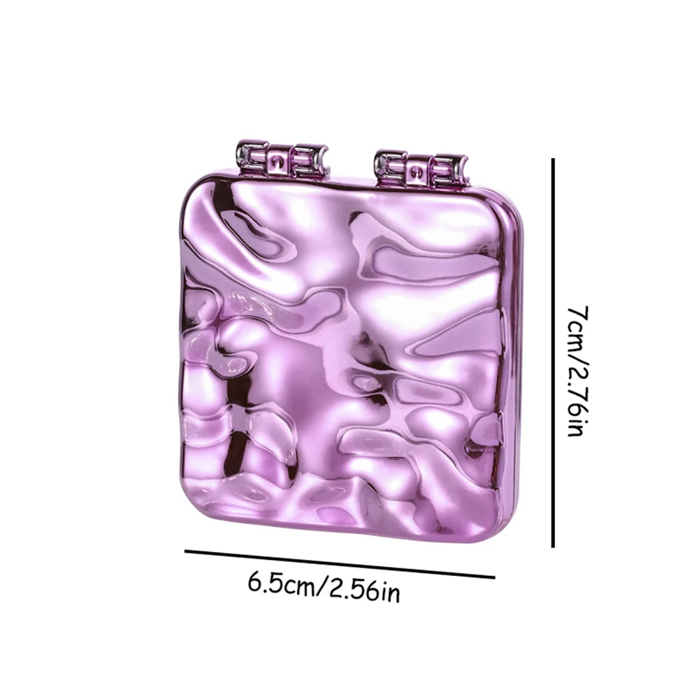 1PC Dubbelzijdige Kleine Spiegel Voor Vrouwen Draagbare Opvouwbare Handbediende Kan Stand Make-Up Spiegel High-definition SpiegelCosmetische Gereedschappen