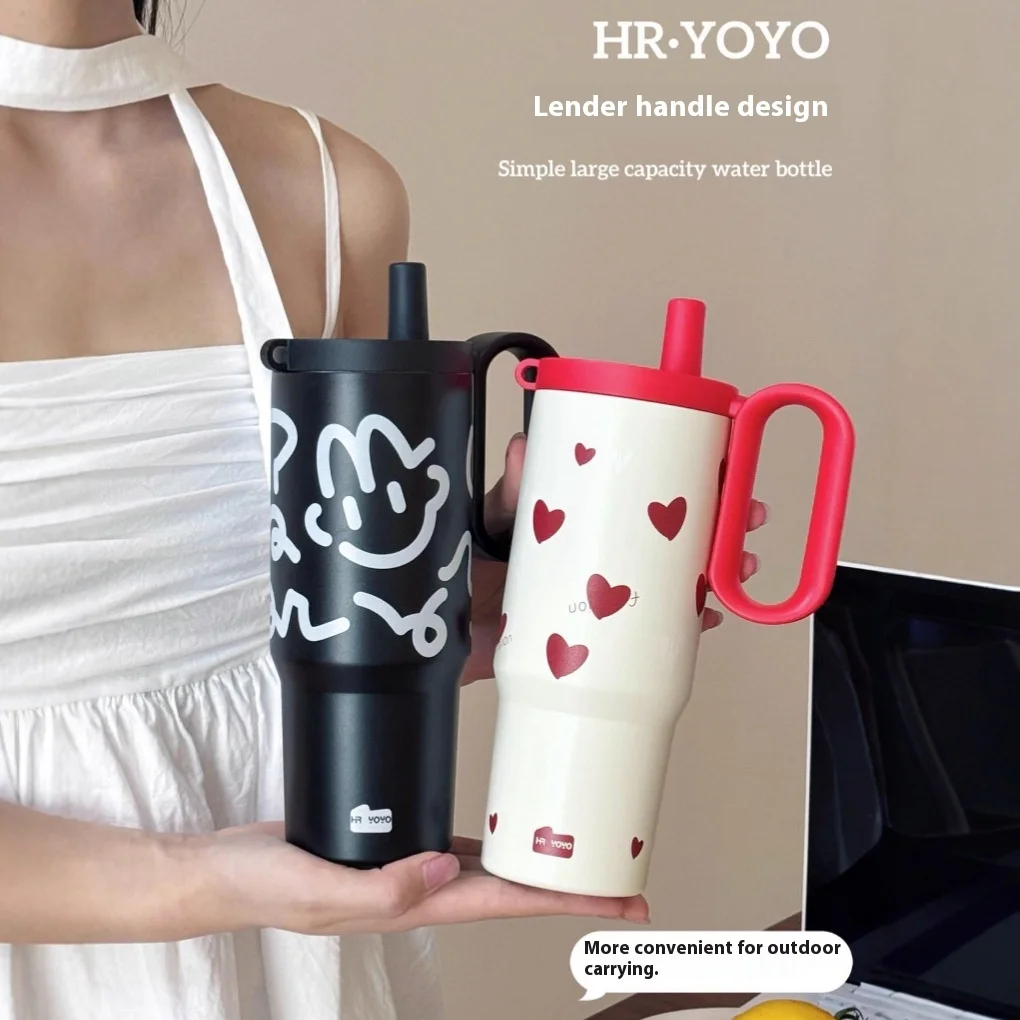 

Портативная термокружка 720 мл из нержавеющей стали, большая емкость, высококачественная, нишевая, с термоизоляцией, высококлассная, с функцией контроля уровня воды